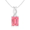 Angara Fancy Intense Pink Diamond Pendant With Entwined Bale