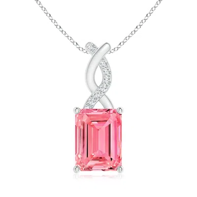 Angara Fancy Intense Pink Diamond Pendant With Entwined Bale