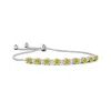Angara Fancy Intense Yellow And White Diamond Tennis Bolo Bracelet In White Gold/fancy Intense