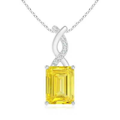 Angara Fancy Intense Yellow Diamond Pendant With Entwined Bale