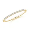 Angara Fishtail Set Diamond Semi Eternity Wedding Ring For Her In Yellow Gold/g