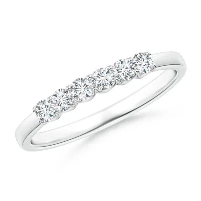 Angara Fishtail-set Diamond Six Stone Wedding Ring In Metallic