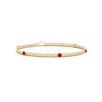 Angara Five Stone Ruby Station Bracelet In Gold