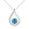 Angara Floating Lab-grown Fancy Intense Blue Diamond Tulip Pendant In White Gold/fancy Intense