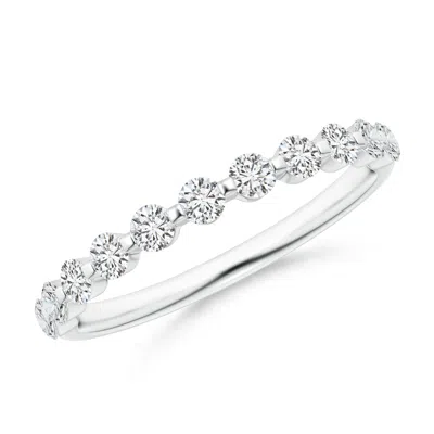 Angara Floating Round Diamond Semi Eternity Wedding Ring For Her In Metallic
