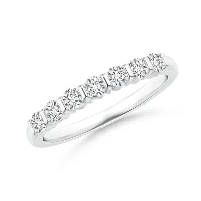 Angara Floating Seven Stone Bar-set Diamond Wedding Ring In Metallic