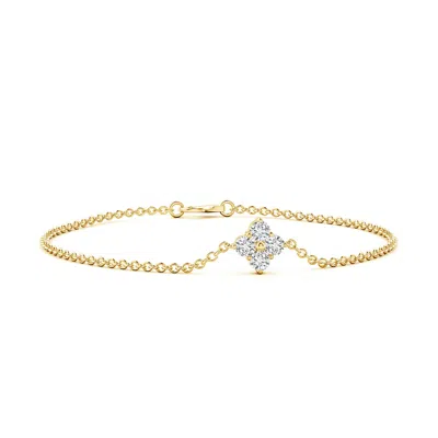 Angara Floral Diamond Cluster Chain Bracelet In Gold