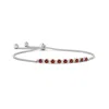 Angara Garnet And Diamond Tennis Bolo Bracelet In White Gold/medium Red