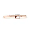Angara Garnet Capricorn Square-frame Bangle Bracelet With Diamonds