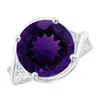 Angara Gia Certified Amethyst Bypass Engagement Ring In White Gold/medium Purple