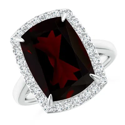 Angara Gia Certified Classic Garnet Cocktail Ring In Metallic