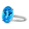 Angara Gia Certified Oval Swiss Blue Topaz Twist Shank Ring - 8 Ct Tw In White Gold/light Swiss Blue