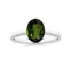Angara Gia Certified Prong-set Solitaire Oval Tourmaline Ring With Reverse Tapered Shank In White Gold