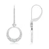 Angara Graduated Diamond Round Drop Earrings In White Gold/g