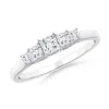 Angara Graduated Princess-cut Trellis Diamond Five Stone Ring In White Gold/g