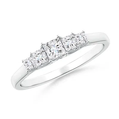 Angara Graduated Princess-cut Trellis Diamond Five Stone Ring In Metallic