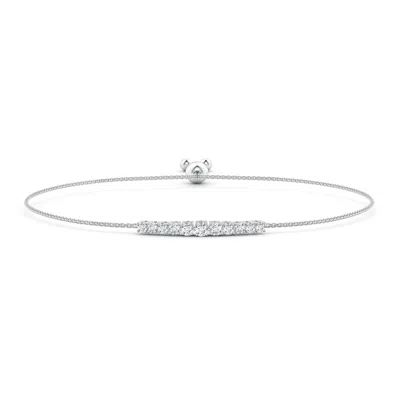 Angara Graduated Round Diamond Bolo Style Bracelet In Metallic