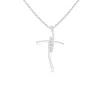 Angara Grooved Five Stone Diamond Bypass Cross Pendant In White Gold/h