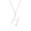 Angara Gypsy Set Diamond Capital "h" Initial Pendant In White Gold/h