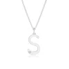 Angara Gypsy Set Diamond Capital "s" Initial Pendant In White Gold/h