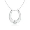 Angara Gypsy-set Diamond Horseshoe Pendant In White Gold/g