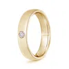 Angara Gypsy Set Round Diamond Solitaire Wedding Ring For Men In Yellow Gold/h