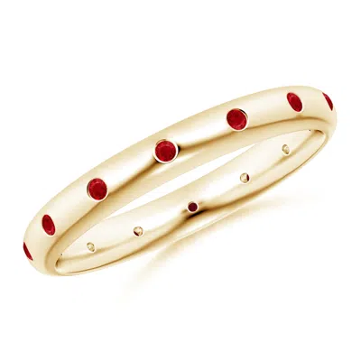 Angara Gypsy-set Round Ruby Eternity Ring In Gold