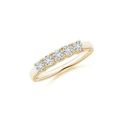 Angara Half Eternity Five Stone Diamond Wedding Band In Gold