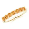 Angara Half Eternity Seven Stone Citrine Wedding Ring In Yellow Gold/golden