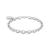 Angara Heart Charm Chain Bracelet In White Gold