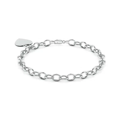 Angara Heart Charm Chain Bracelet In Metallic