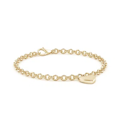 Angara Heart Charm Stackable Bracelet In Gold
