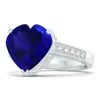 Angara Heart-shaped Gia Certified Tanzanite Solitaire Ring In White Gold/deep Rich Violet Blue