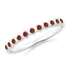 Angara Hexagonal Band With Bezel-set Garnets In White Gold/medium Red