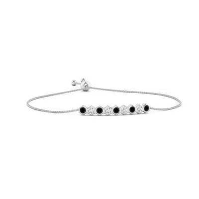 Angara Hexagonal Black Onyx And Diamond Bolo Bracelet In Metallic