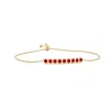 Angara Hexagonal Ruby Bolo Bracelet In Yellow Gold/medium Red
