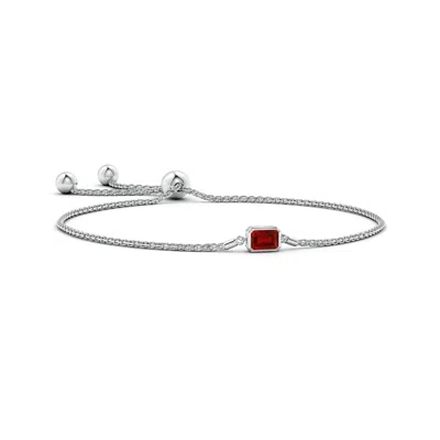 Angara Horizontally Set Emerald-cut Ruby Bolo Bracelet In Neutral