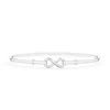 Angara Infinity Symbol Polished Bangle Bracelet In White Gold