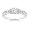 Angara Infinity Twist Round Diamond Promise Ring In White Gold/g