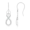 Angara Interlinked Infinity Diamond Dangle Earrings In White Gold/g