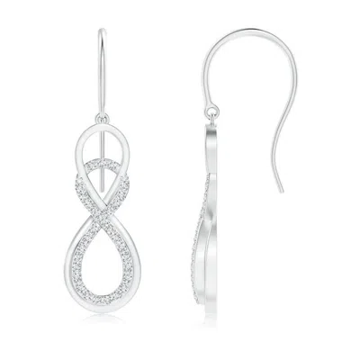 Angara Interlinked Infinity Diamond Dangle Earrings In Metallic