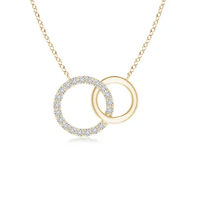 Angara Interlocking Diamond Circle Necklace In Gold