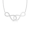 Angara Interlocking Diamond Sideways Infinity Necklace In White Gold/g