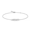 Angara Interlocking Double Heart Adjustable Anklet In White Gold