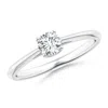 Angara Knife-edged Classic Round Lab-grown Diamond Solitaire Engagement Ring In White Gold/f-g
