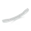Angara Lab-grown Aeon Vintage Inspired Diamond Contour Style Wedding Ring In White Gold/f-g