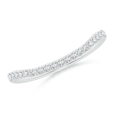 Angara Lab-grown Aeon Vintage Inspired Diamond Contour Style Wedding Ring In Metallic