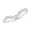 Angara Lab-grown Aeon Vintage Inspired Diamond Contour Wedding Ring With Milgrain In White Gold/f-g
