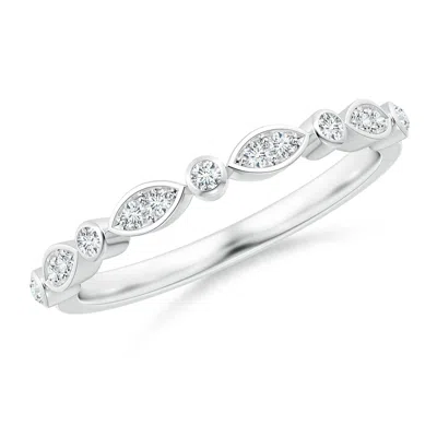 Angara Lab-grown Aeon Vintage Inspired Diamond Lace Pattern Wedding Ring In Metallic