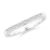 Angara Lab-grown Aeon Vintage Style Diamond Curved Wedding Ring In White Gold/f-g